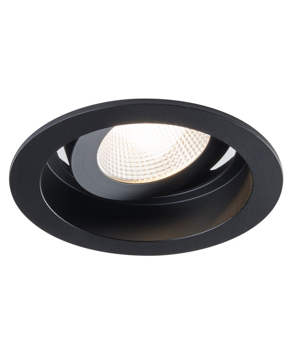Sigma 2 Round Regressed Gimbal LED Fixture - Black