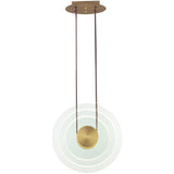 Natural Aged Brass Stratum LED Pendant by Studio M