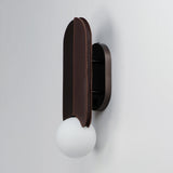 Brushed Bronze Down Light Stitched Wall Lamp by Studio M