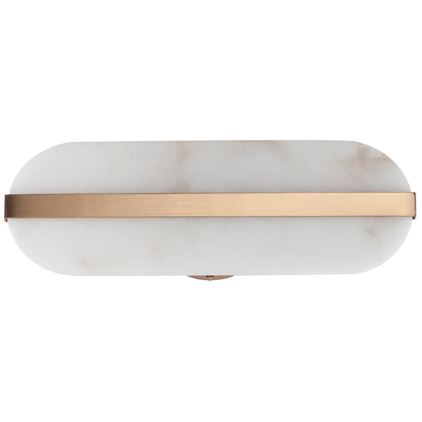 Brushed Champagne Stonewall Alabaster Wall Sconce by Studio M