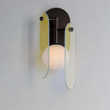 Brushed Bronze Megalith Dichroic Glass Wall Sconce by Studio M