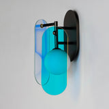 Gunmetal Megalith Dichroic Glass Wall Sconce by Studio M