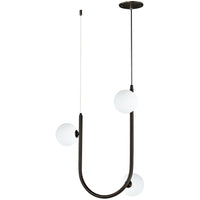 3 Light-Brushed Bronze Contour Pendant by Studio M
