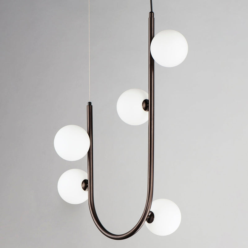 5 Light-Brushed Bronze Contour Pendant by Studio M