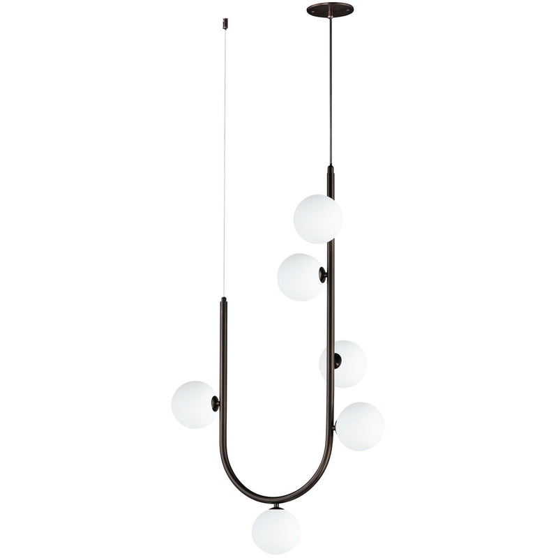 6 Light-Brushed Bronze Contour Pendant by Studio M