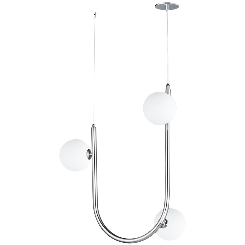 3 Light-Polished Chrome Contour Pendant by Studio M