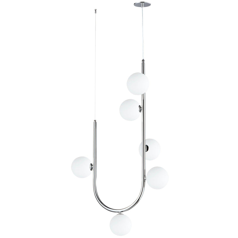 6 Light-Polished Chrome Contour Pendant by Studio M