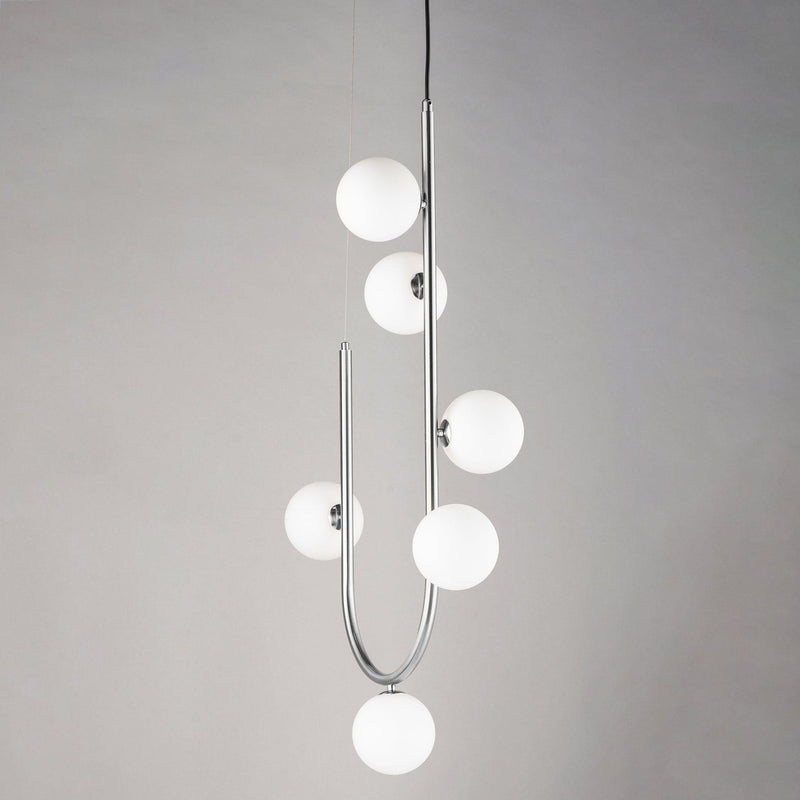 6 Light-Polished Chrome Contour Pendant by Studio M