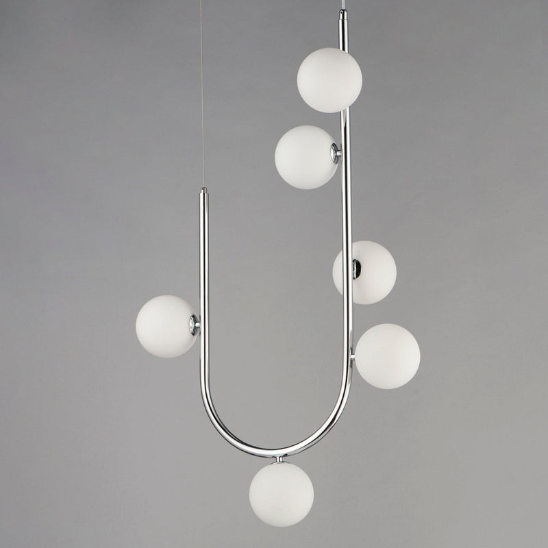 6 Light-Polished Chrome Contour Pendant by Studio M