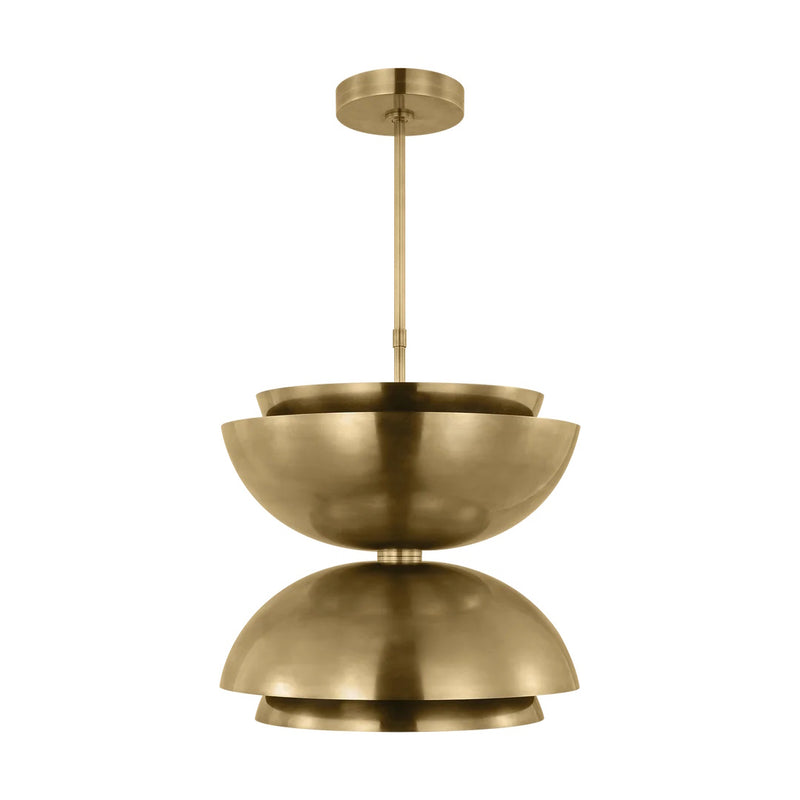 Shanti Double Pendant By Visual Comfort Model, Finish: Natural Brass, Size: Large