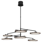 Shuffle Chandelier By Visual Comfort Model, Size: Large, Finish: Nightshade Black
