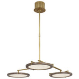 Shuffle Chandelier By Visual Comfort Model, Size: Medium, Finish: Natural Brass