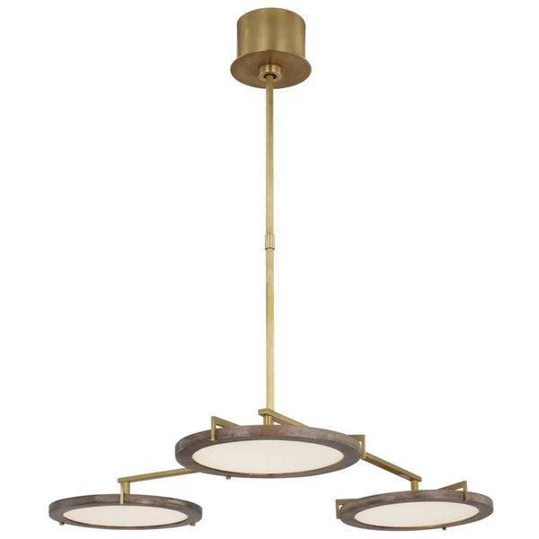 Shuffle Chandelier By Visual Comfort Model, Size: Medium, Finish: Natural Brass