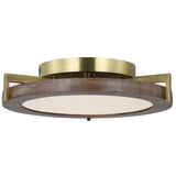 Shuffle Flush Mount By Visual Comfort Model, Size: Small, Finish: Natural Brass