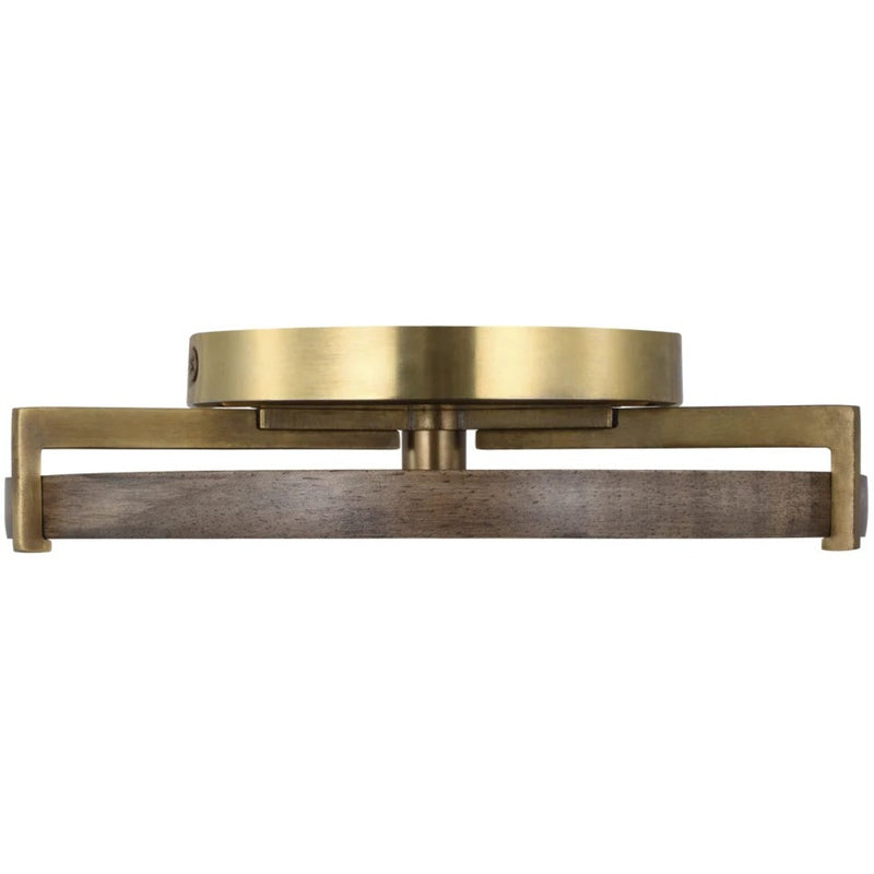 Shuffle Flush Mount By Visual Comfort Model, Size: Small, Finish: Natural Brass