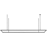 Stagger Halo Uplight Linear Suspension By Visual Comfort Model, Size: Large, Finish: Nightshade Black 