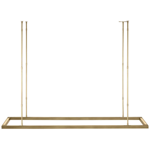 Stagger Halo Uplight Linear Suspension By Visual Comfort Model, Size: Medium, Finish: Natural Brass