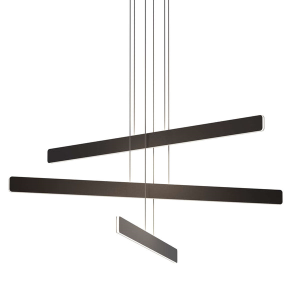 Sub Circular Chandelier By Koncept, Number Of Tiers: 3, Finish: Black