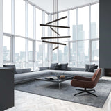 Sub Circular Chandelier By Koncept, Number Of Tiers: 6, Finish: Black