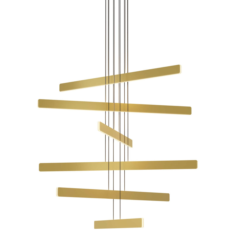 Sub Circular Chandelier By Koncept, Number Of Tiers: 6, Finish: Gold