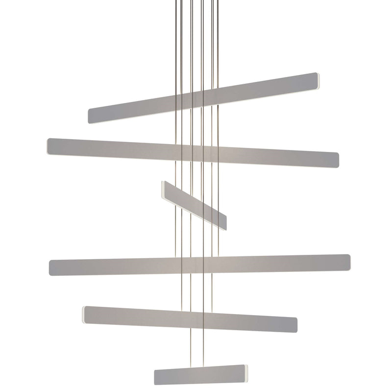 Sub Circular Chandelier By Koncept, Number Of Tiers: 6, Finish: Silver