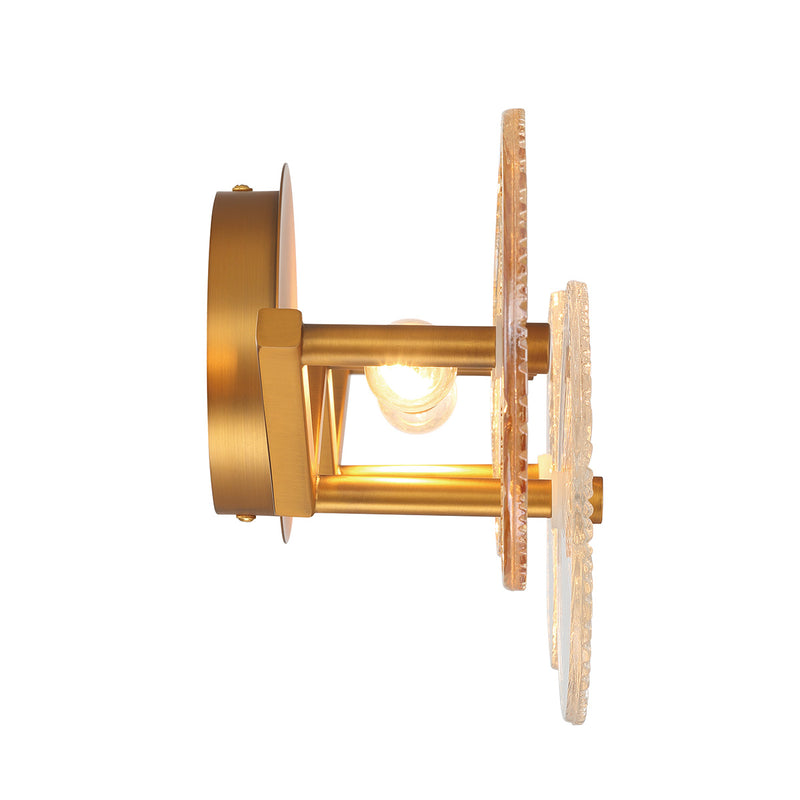 Sue-Anne Vanity Light By Eurofase - Brass Small Side View