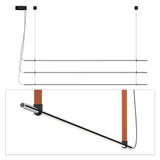 T.O Pendant By Pablo, Number Of Lights: Three Stack, Finish: Chrome, Color: Burnt Orange