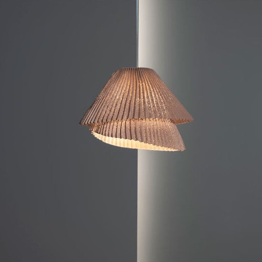 TEMPO VIVACE SUSPENSION BY A-EMOTIONAL LIGHT, PAINTED STAINLESS STEEL MESH: TAUPE, , | CASA DI LUCE LIGHTING