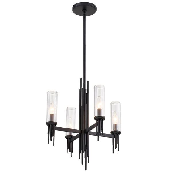 Torres Chandelier By Alora, Finish: Matte Black, Size: Small