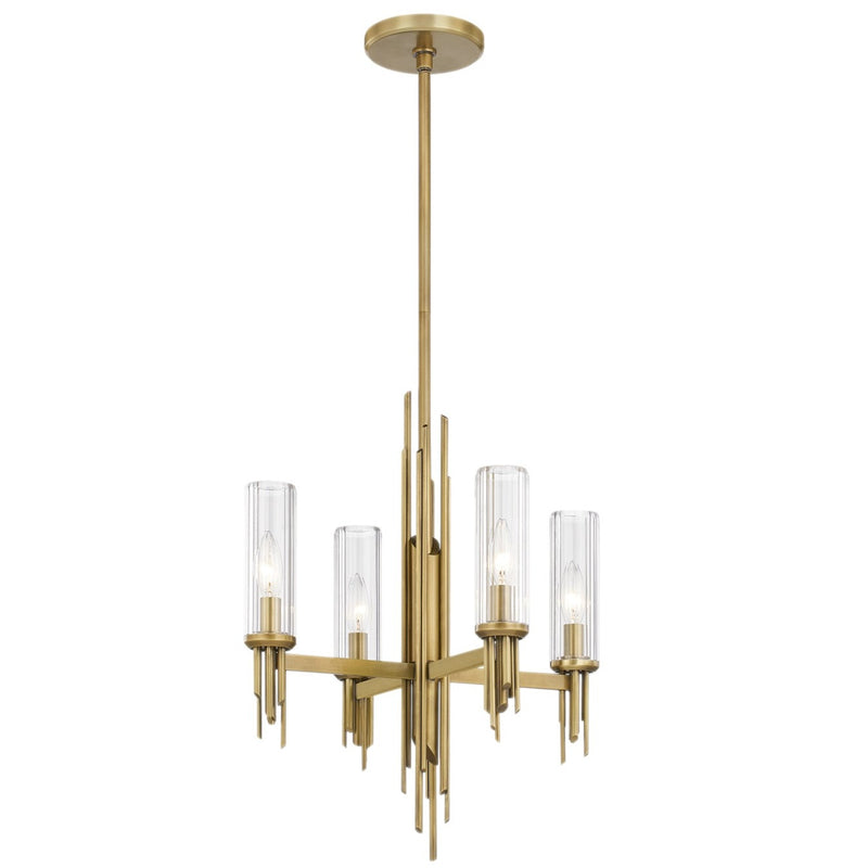 Torres Chandelier By Alora, Finish: Vintage Brass, Size: Small