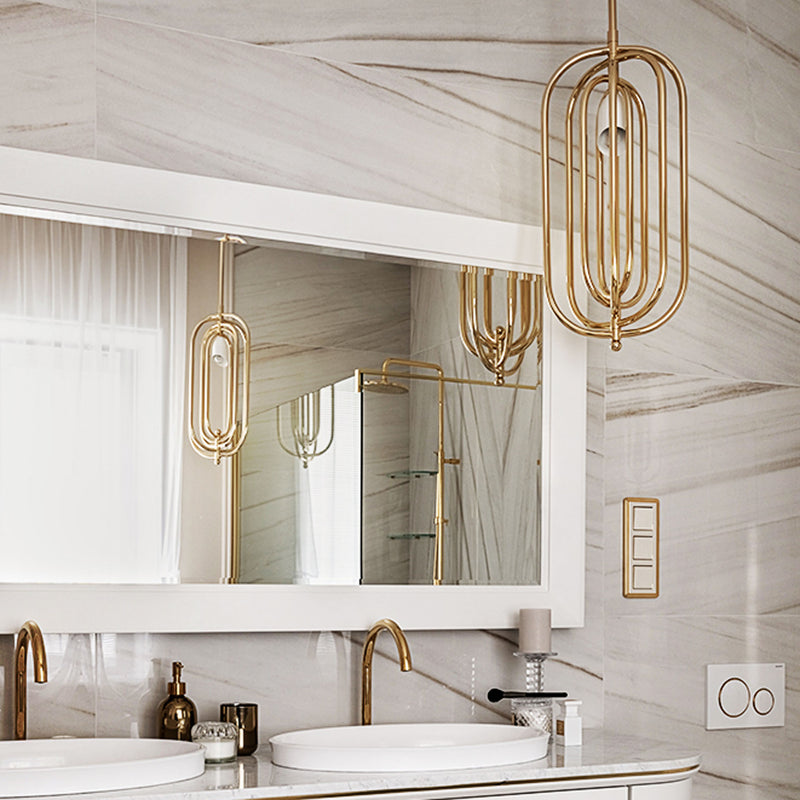 Gold Plated Turner Suspension in Bathroom