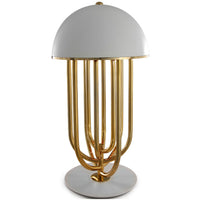 Gold Plated Turner Table Lamp by Delightfull