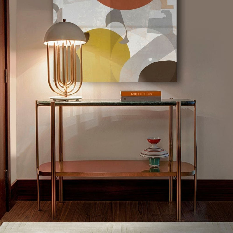 Gold Plated Turner Table Lamp by Delightfull