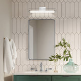 Tellie Vanity Light By Eurofase - Chrome Large On the Wall Above Mirror