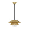 Tetsu Pendant by Alora Mood - Small, Brushed Gold/Clear Glass