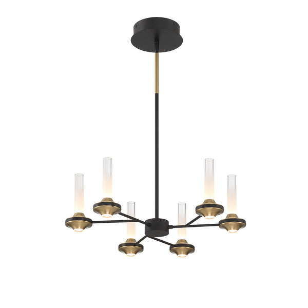 Torcia 6 Light Chandelier By Eurofase - Black Small