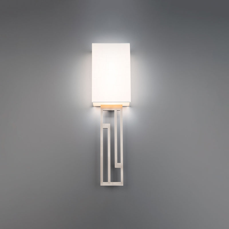 Brushed Nickel Vander Tall Wall Lamp by Modern Forms