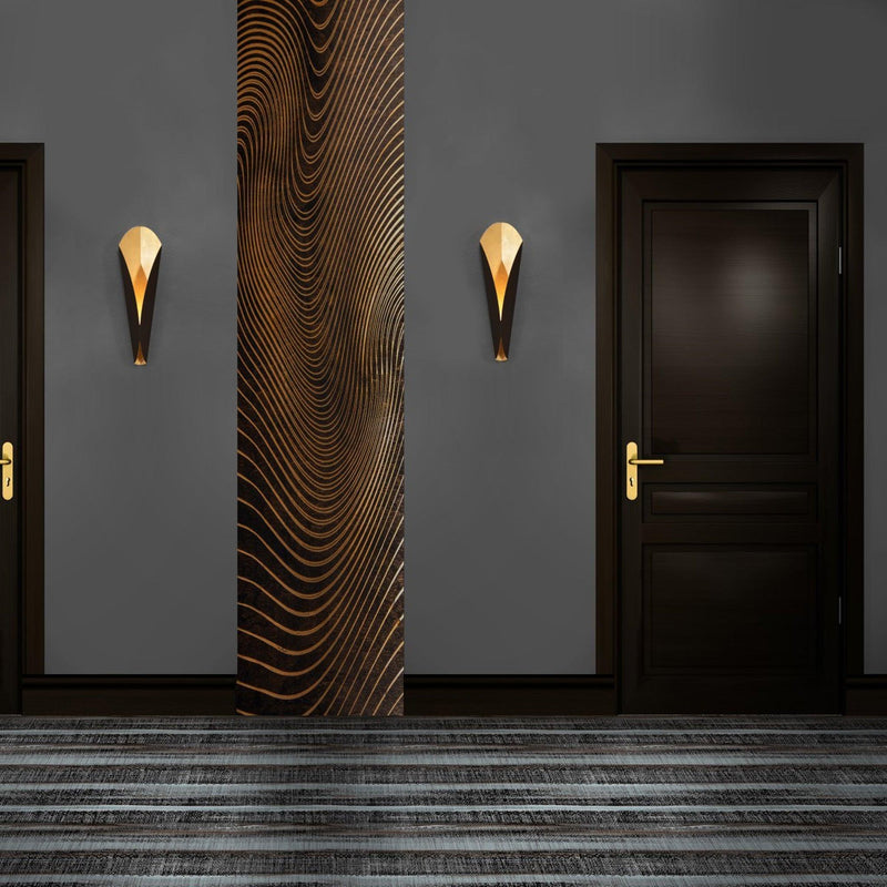 Bronze and Gold Leaf Fleur Wall Sconce by Modern Forms