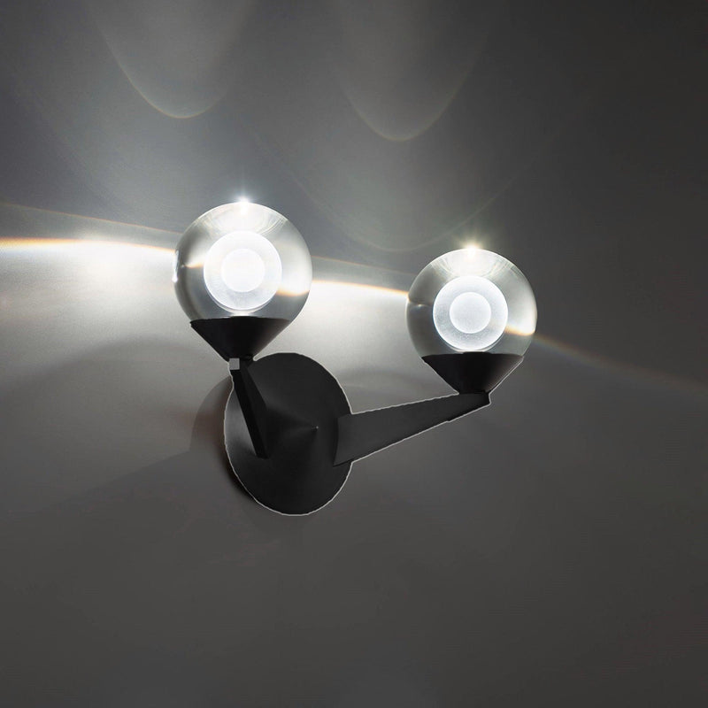 Black 2 Light Double Bubble Wall Lamp by Modern Forms