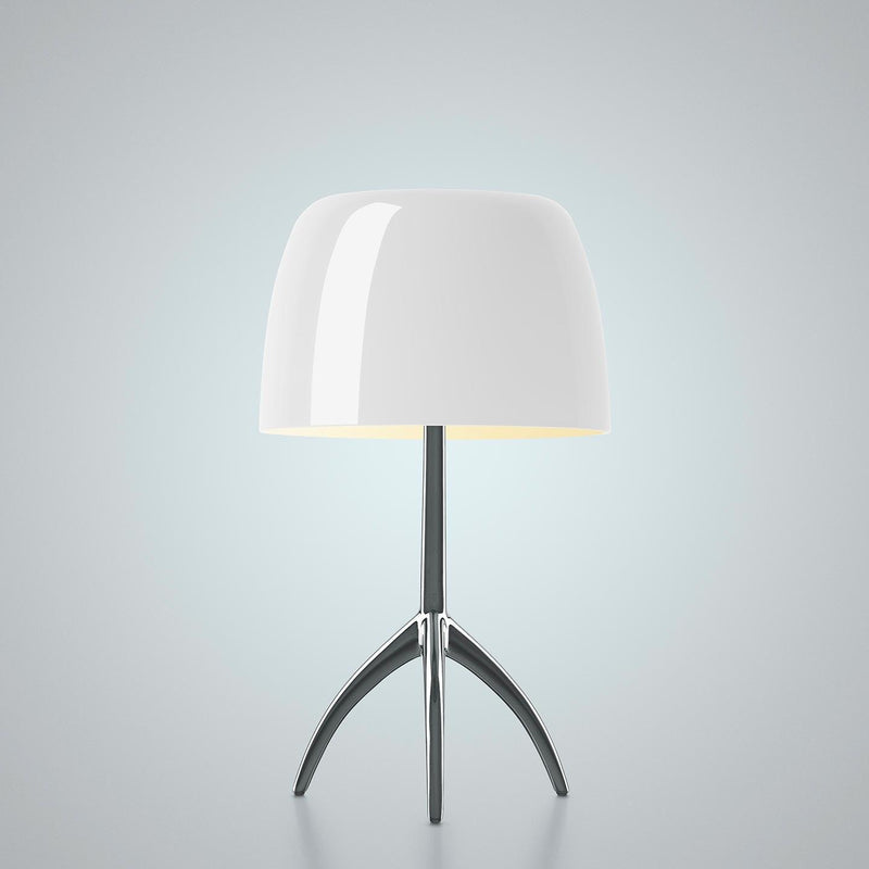 Lumiere Table Lamp by Foscarini, Color: White, Finish: Aluminum, Size: Small | Casa Di Luce Lighting