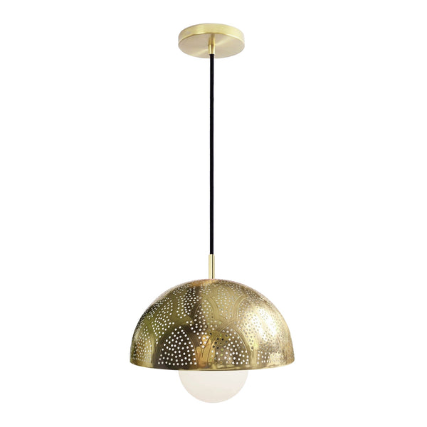 Brass Zana Metal Dome-shaped Shade Suspension by Dounia Home