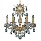 Milano 5676 Chandelier by Schonbek, Finish: Gold French -Schonbek, Crystal Color: Optic Crystal-Schonbek,  | Casa Di Luce Lighting
