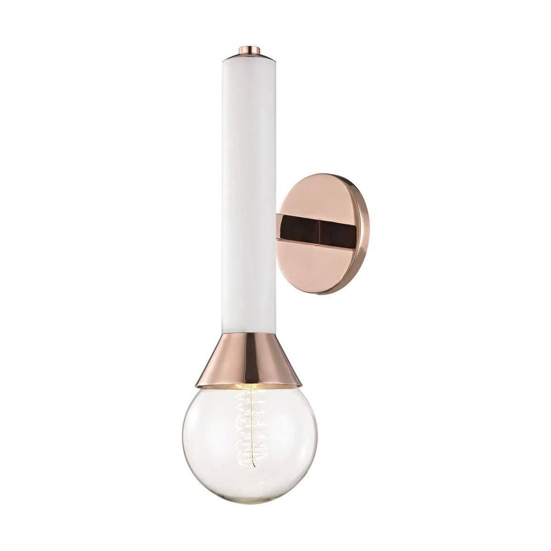 White/Polished Copper Via Wall Sconce by Mitzi