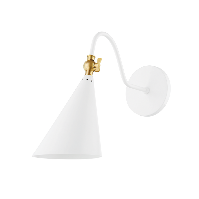 Lupe Wall Sconce By Mitzi - Aged Brass/Soft White