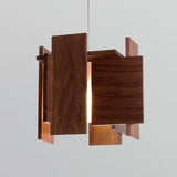 Abeo LED Pendant by Cerno, Color Temperature: 3500K, Wood Color: Walnut-LZF,  | Casa Di Luce Lighting