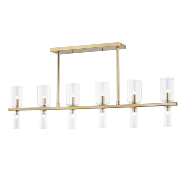 Tabitha Linear Suspension By Mitzi - Aged Brass