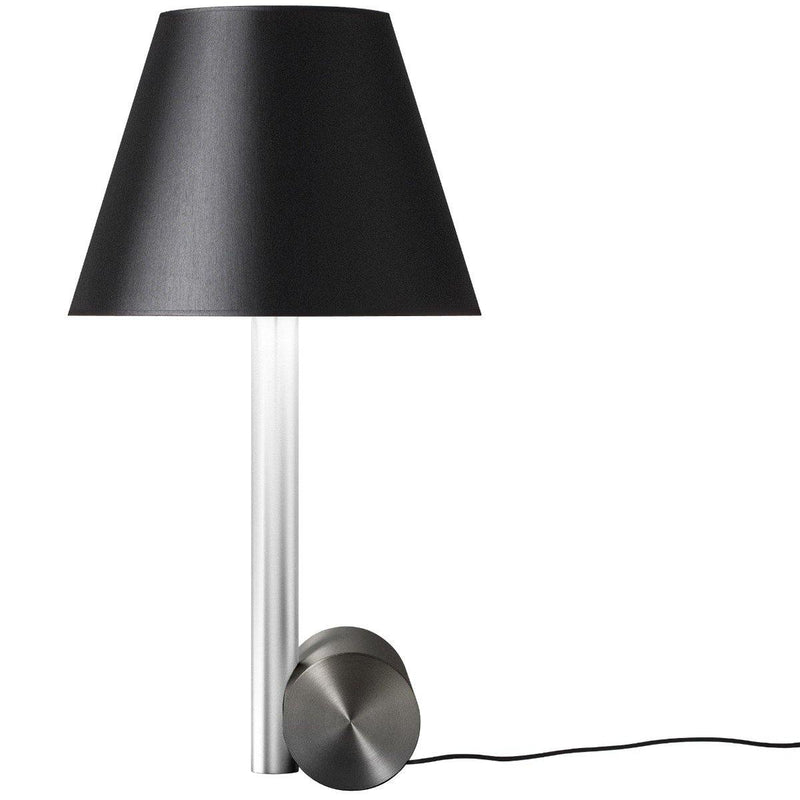 Calee XS Table Lamp by CVL, Shade: Black Chinette-CVL, Finish: Nickel Satin,  | Casa Di Luce Lighting