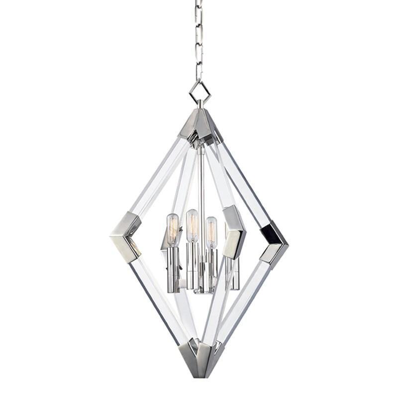 Lyons Pendant by Hudson Valley, Finish: Nickel Polished, Size: Small,  | Casa Di Luce Lighting