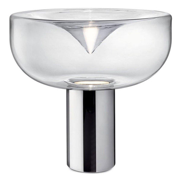 Aella T Table Lamp by Leucos, Color: Transparent, Smoke Grey, Finish: Chrome, Gold, Gunmetal - Tech, Brass Brushed,  | Casa Di Luce Lighting
