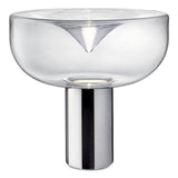 Aella T Table Lamp by Leucos, Color: Transparent, Finish: Chrome,  | Casa Di Luce Lighting